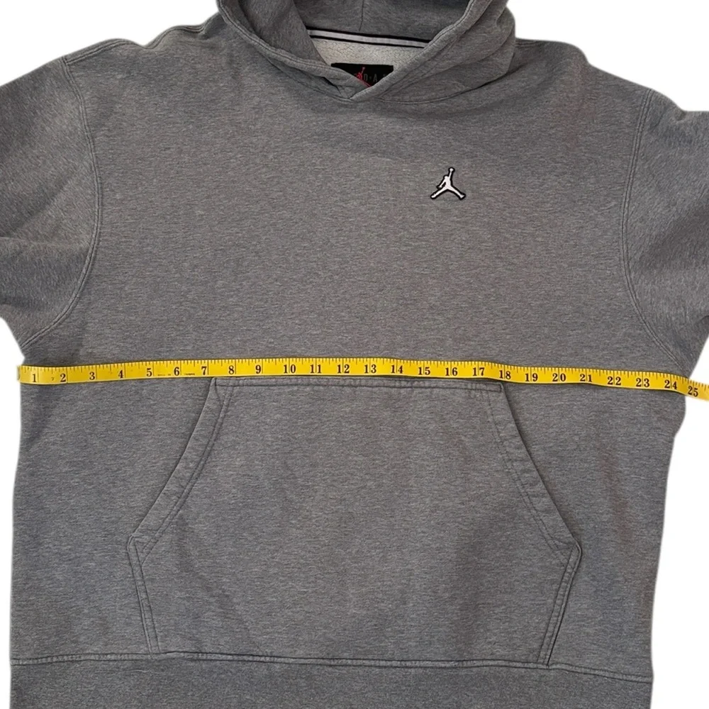 Air Jordan Heavy Gray Fleece Jumpman Hoodie Sweatshirt Embroidered Signature XL - Picture 9 of 12
